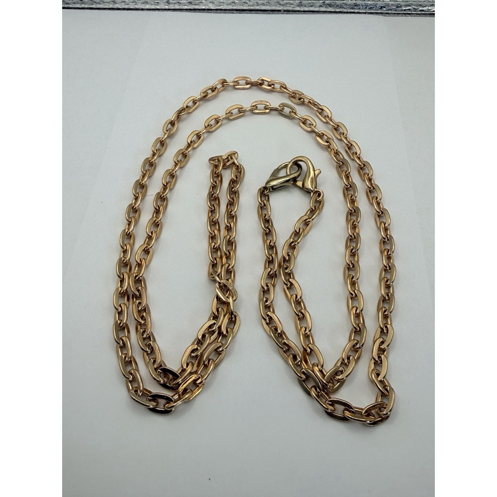 22" Trendy Anchor Metal Chains Purse Handle Shoulder Strap Replacement Gold Tone
